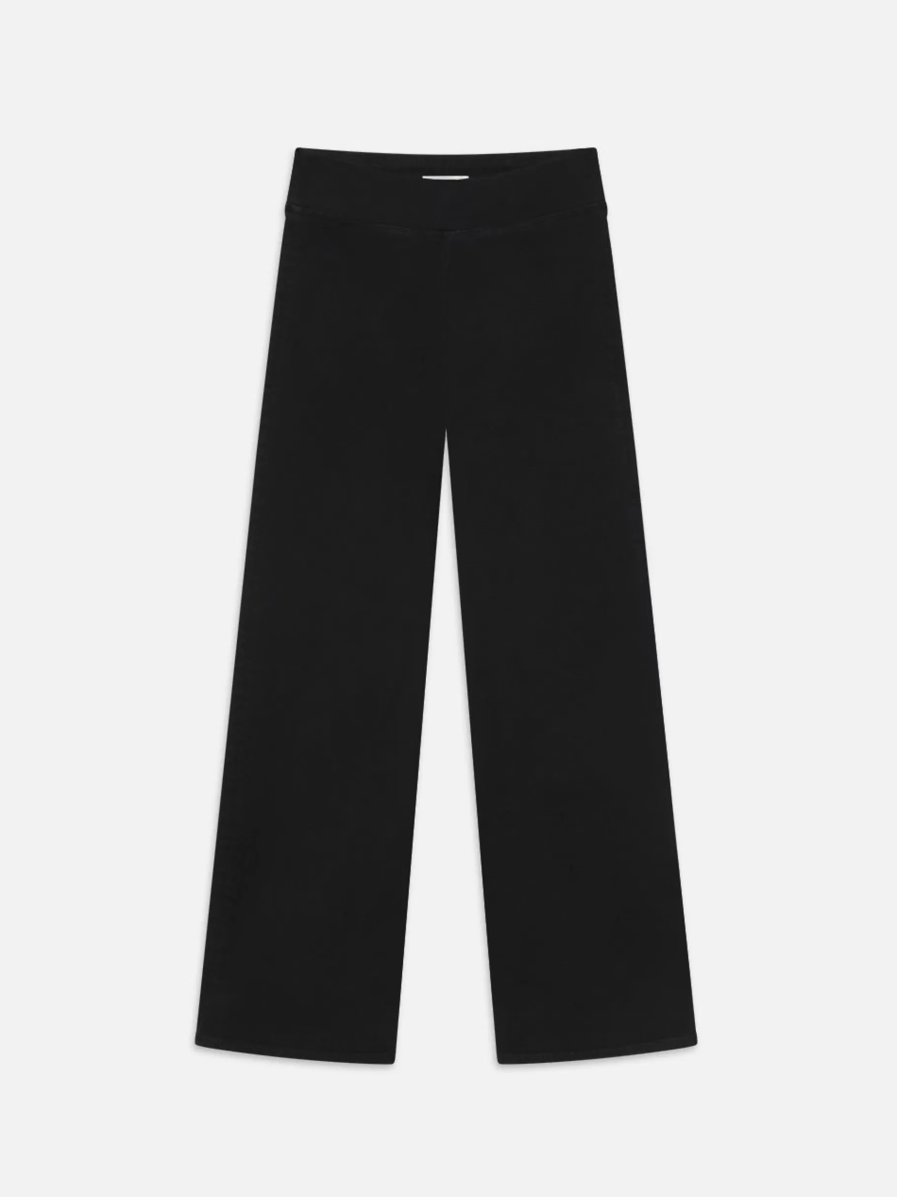 Wide Leg*FRAME The Jetset Slim Palazzo in Sheen Noir Sheennoir