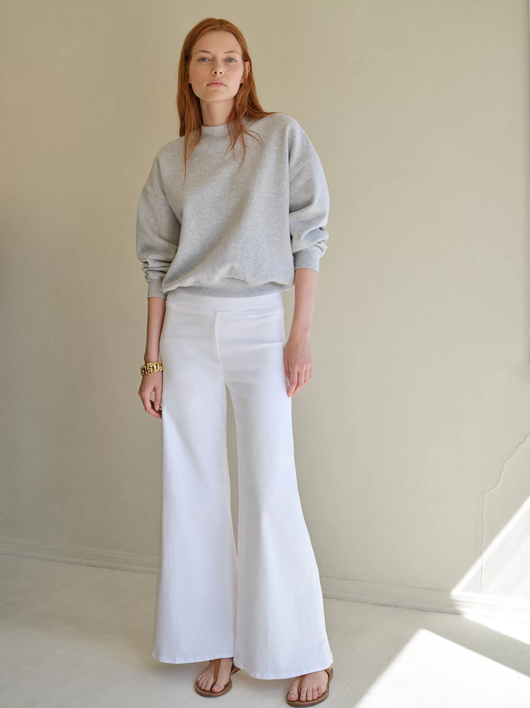 Wide Leg*FRAME The Jetset Wide Leg in White