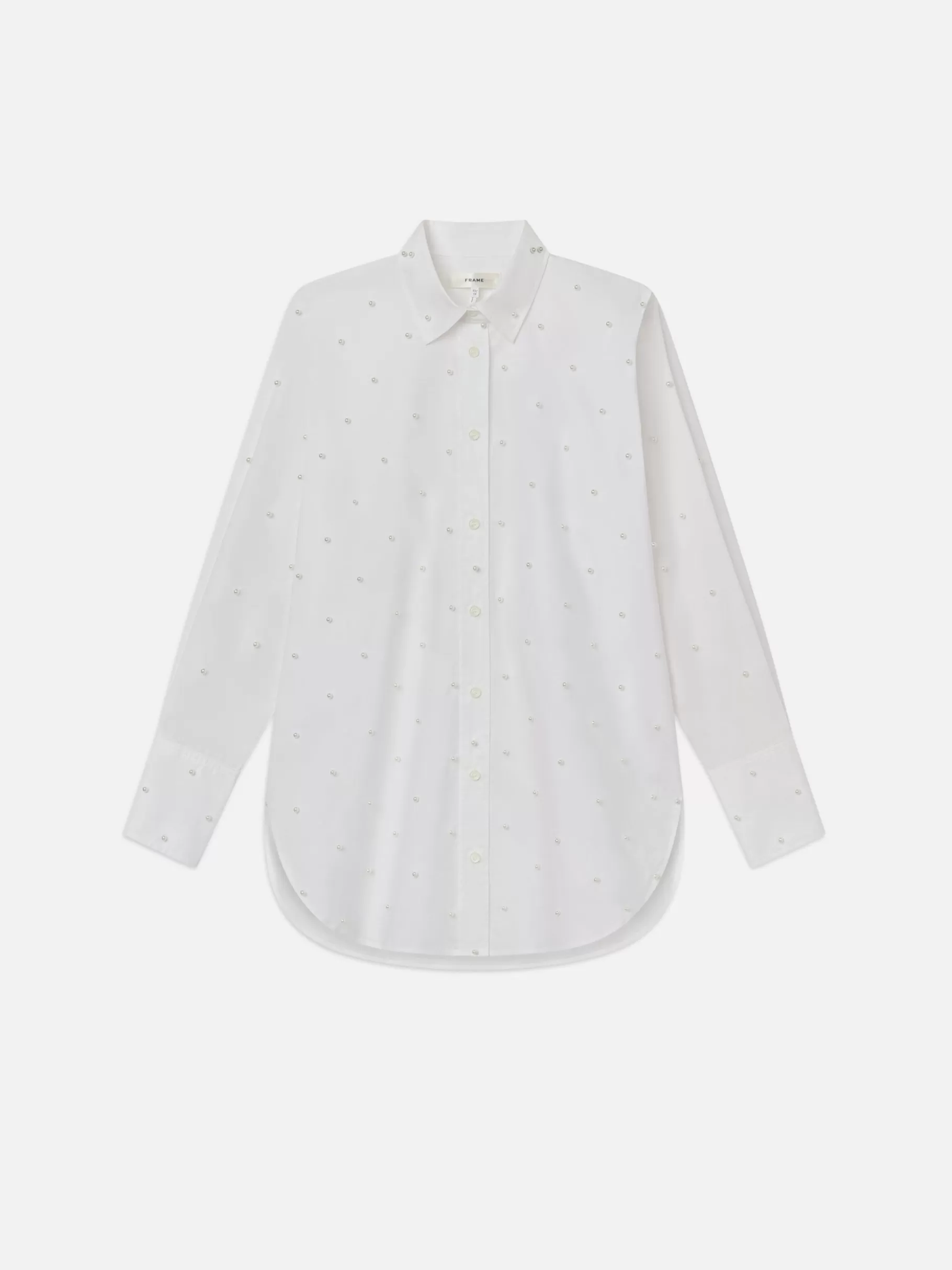 Tops & Blouses*FRAME The Oversized Pearl Shirt in White
