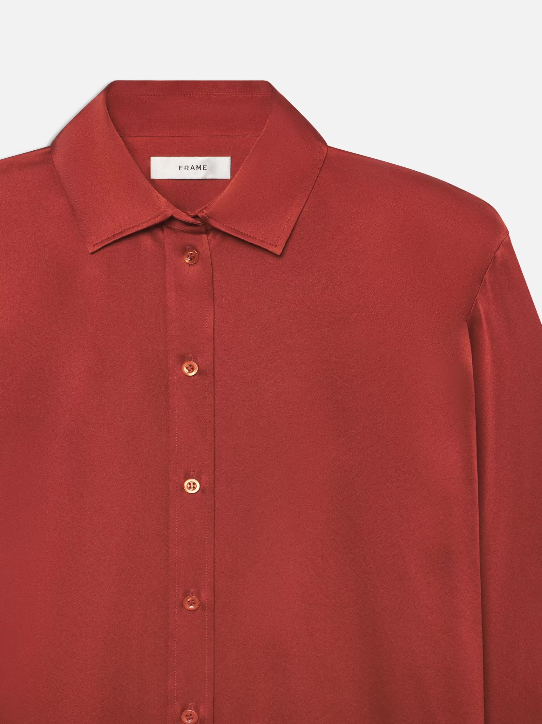 Tops & Blouses*FRAME The Oversized Shirt in Deep Rust Deeprust