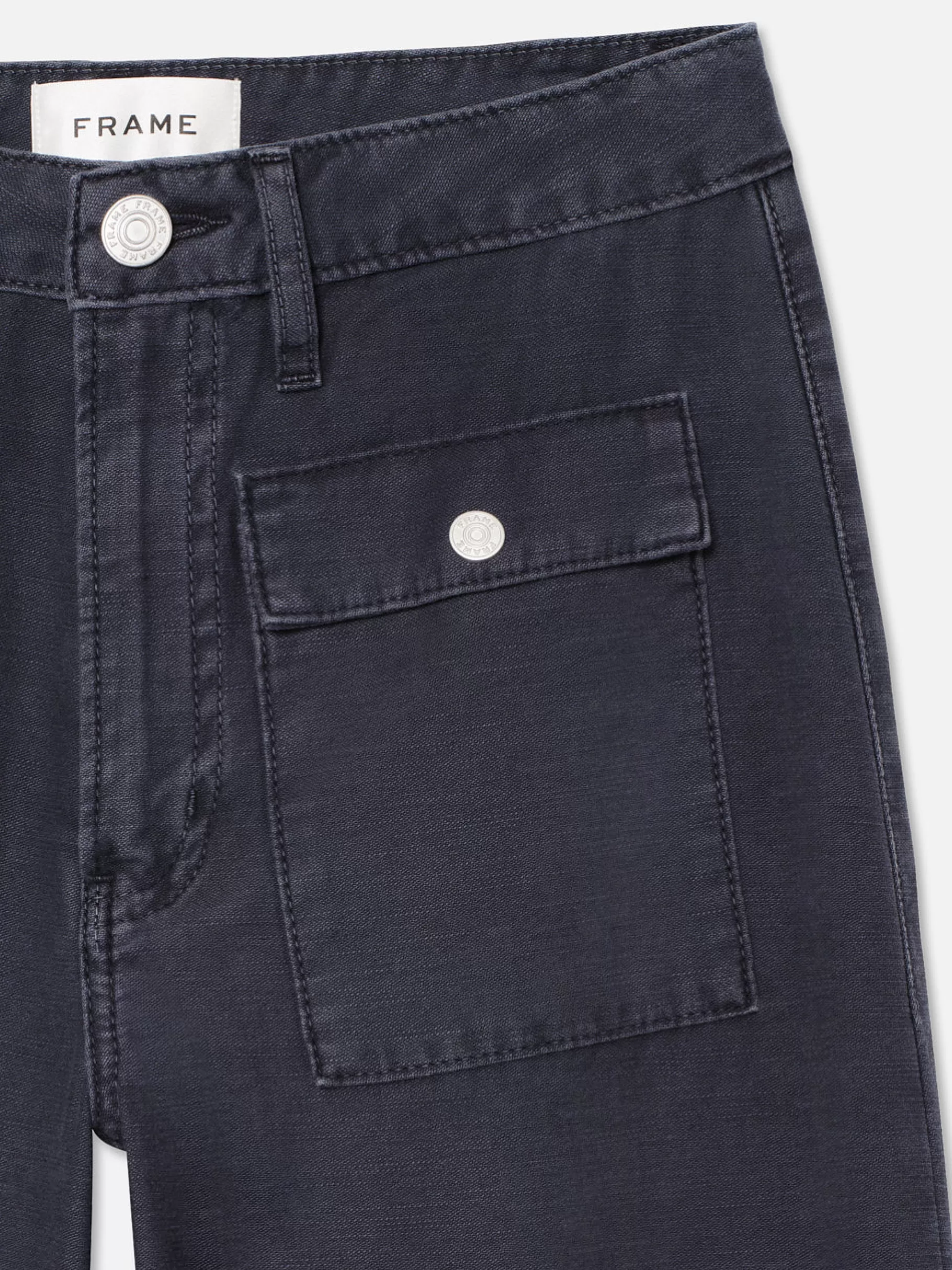 Pants*FRAME The 70's Patch Pocket Crop Straight in Washed Navy Washednavy