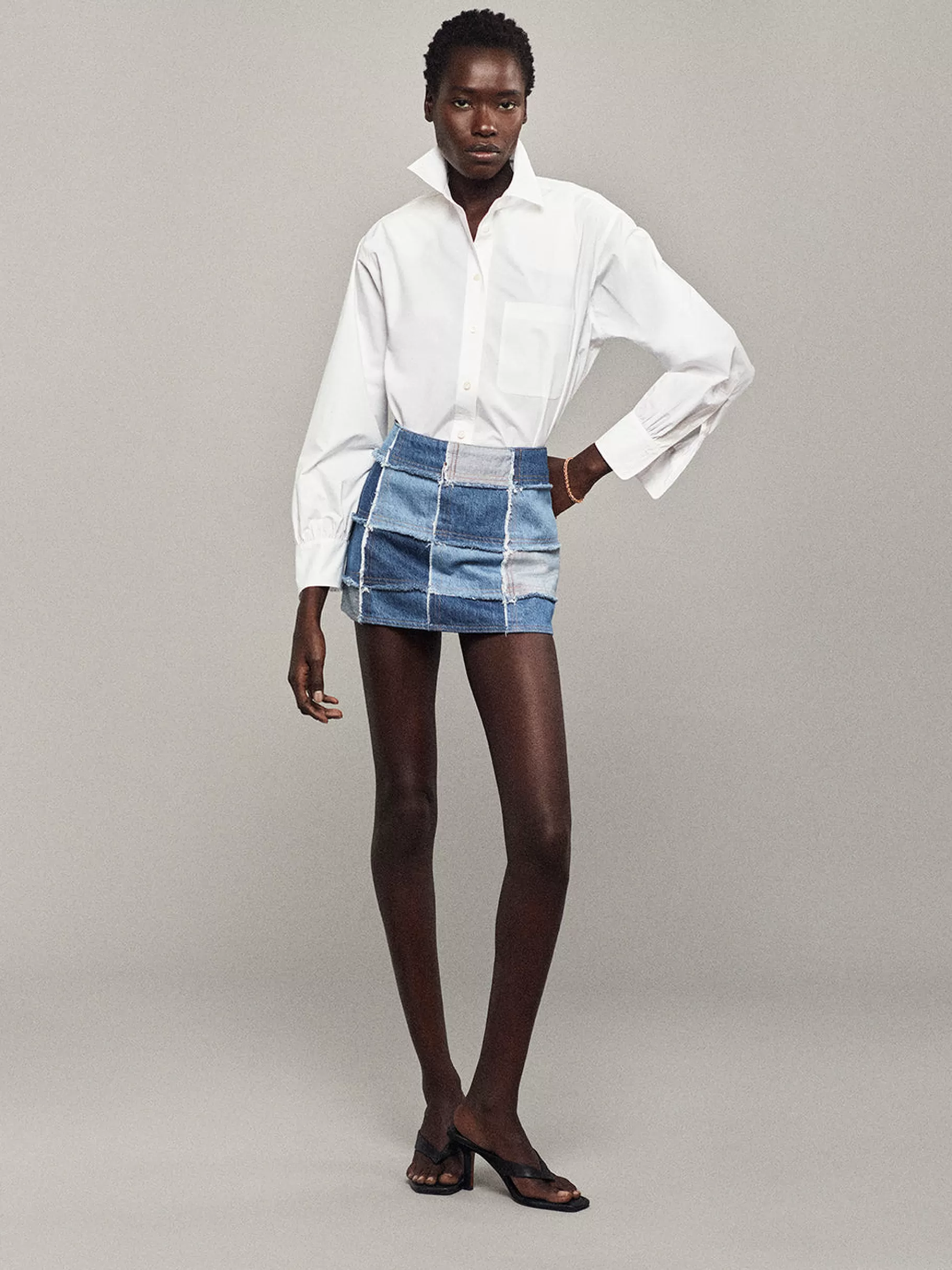 Skirts & Shorts*FRAME The 70's Patchwork Mini Skirt in Road Trip Roadtrip