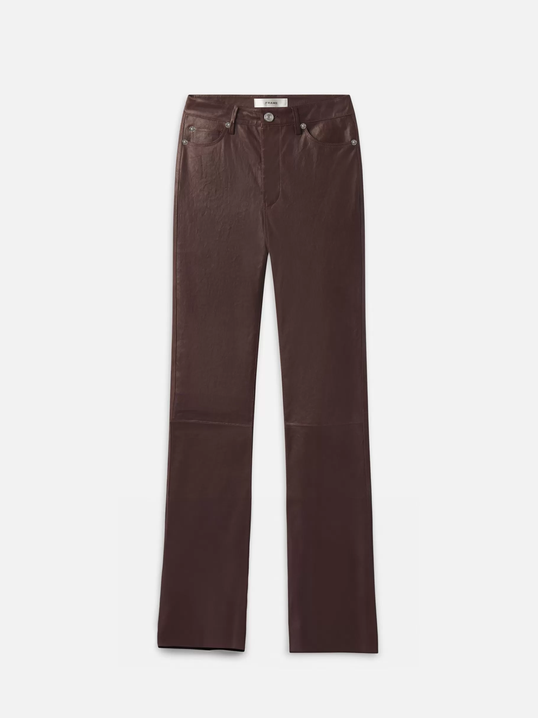 Leather & Suede | Pants*FRAME The Slim Stacked Leather Pant in Espresso