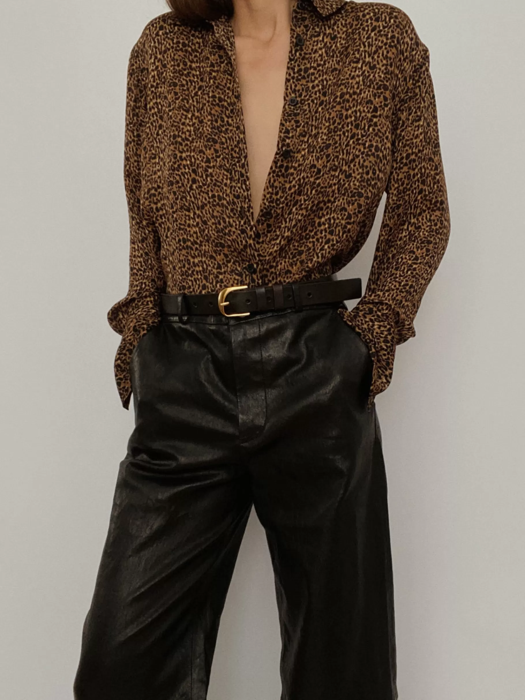 Tops & Blouses*FRAME The Standard Shirt in Sand Multi Sandmulti