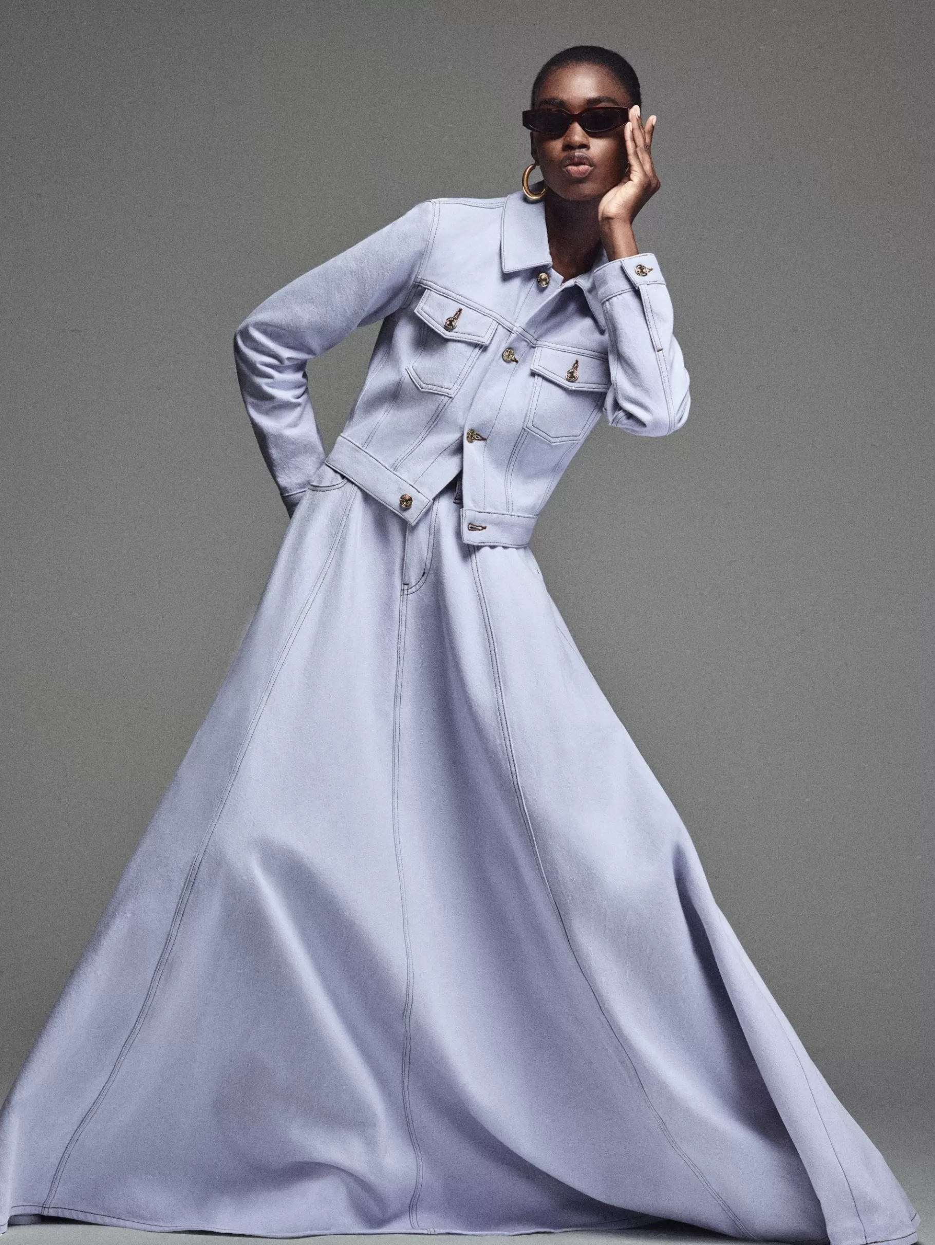 Jackets & Coats*FRAME The Tailored Denim Jacket in Celeste