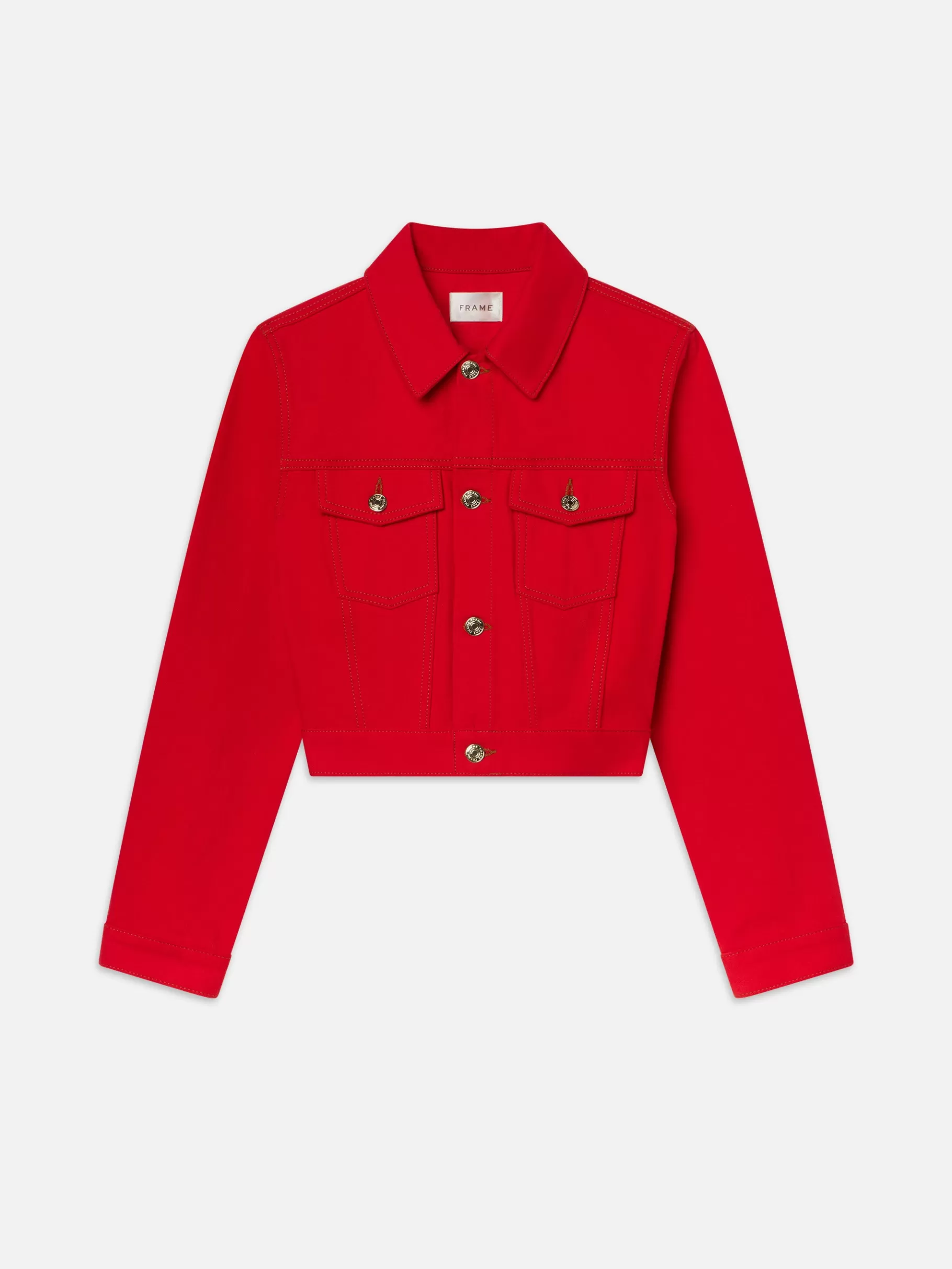 Jackets & Coats*FRAME The Tailored Denim Jacket in Herrera Red Herrerared