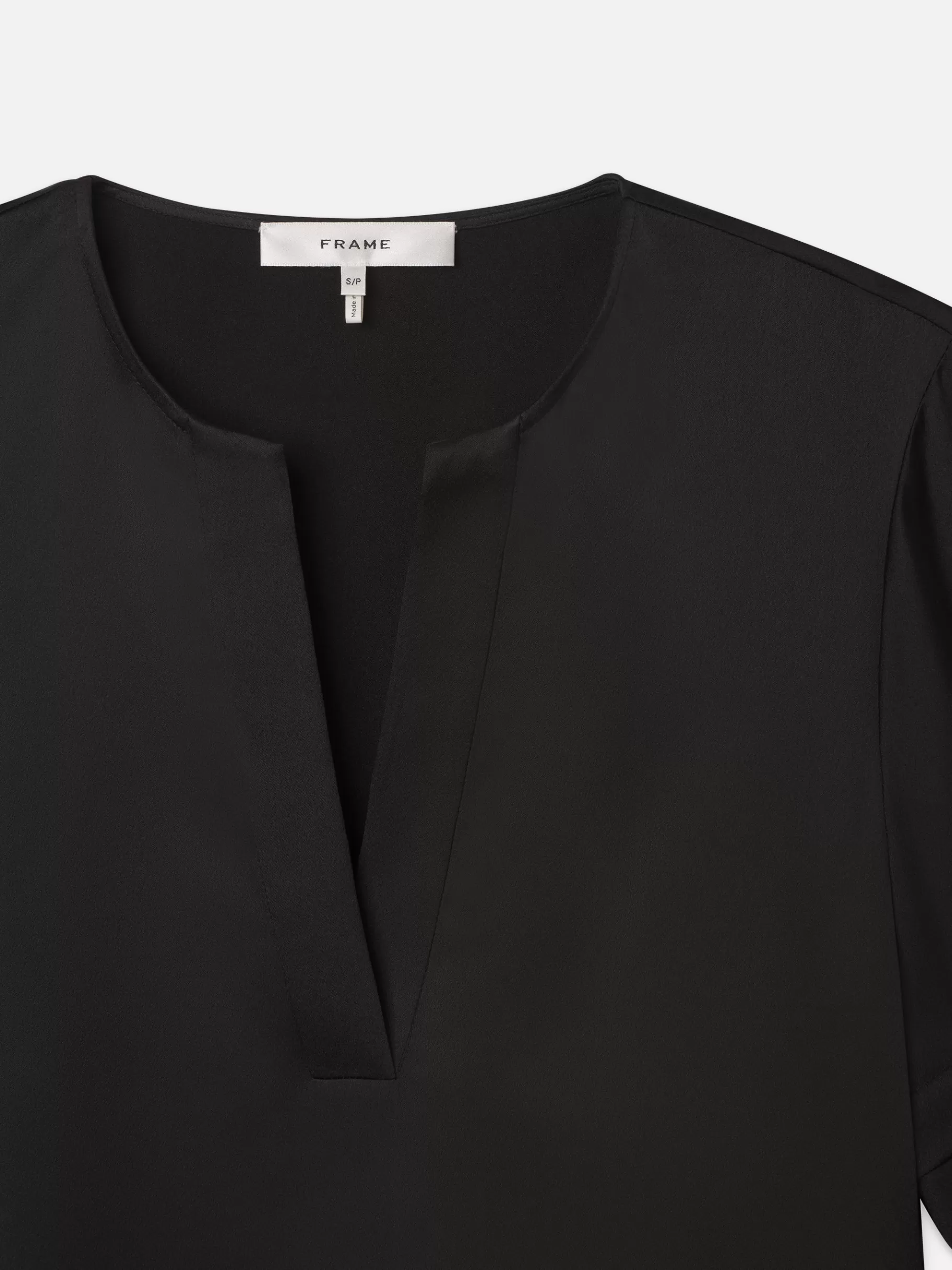 Tops & Blouses*FRAME Tiered Ruffle Short Sleeve Blouse in Black