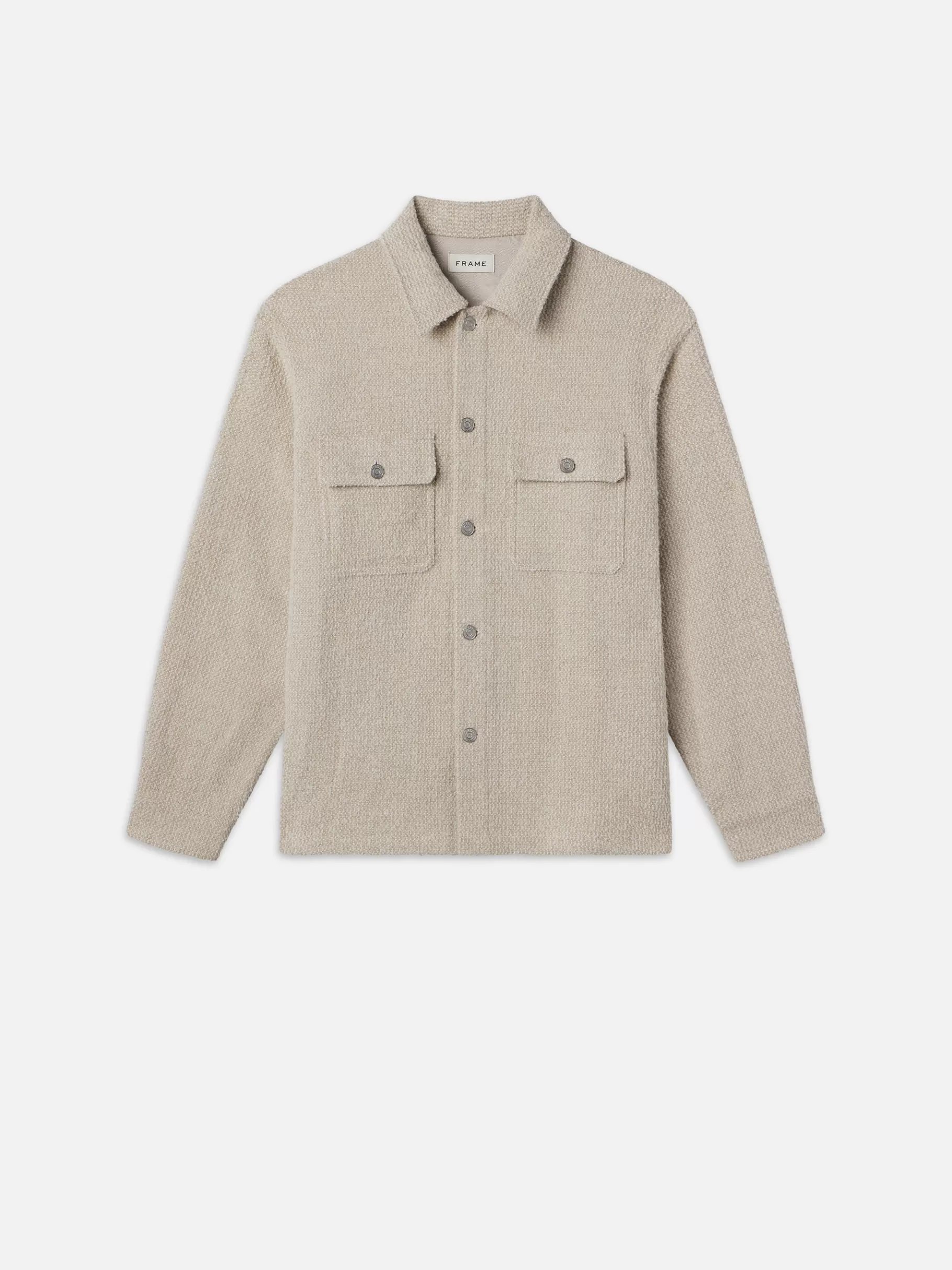 Jackets & Coats*FRAME Tweed Overshirt Jacket in Dove Tweed Dovetweed