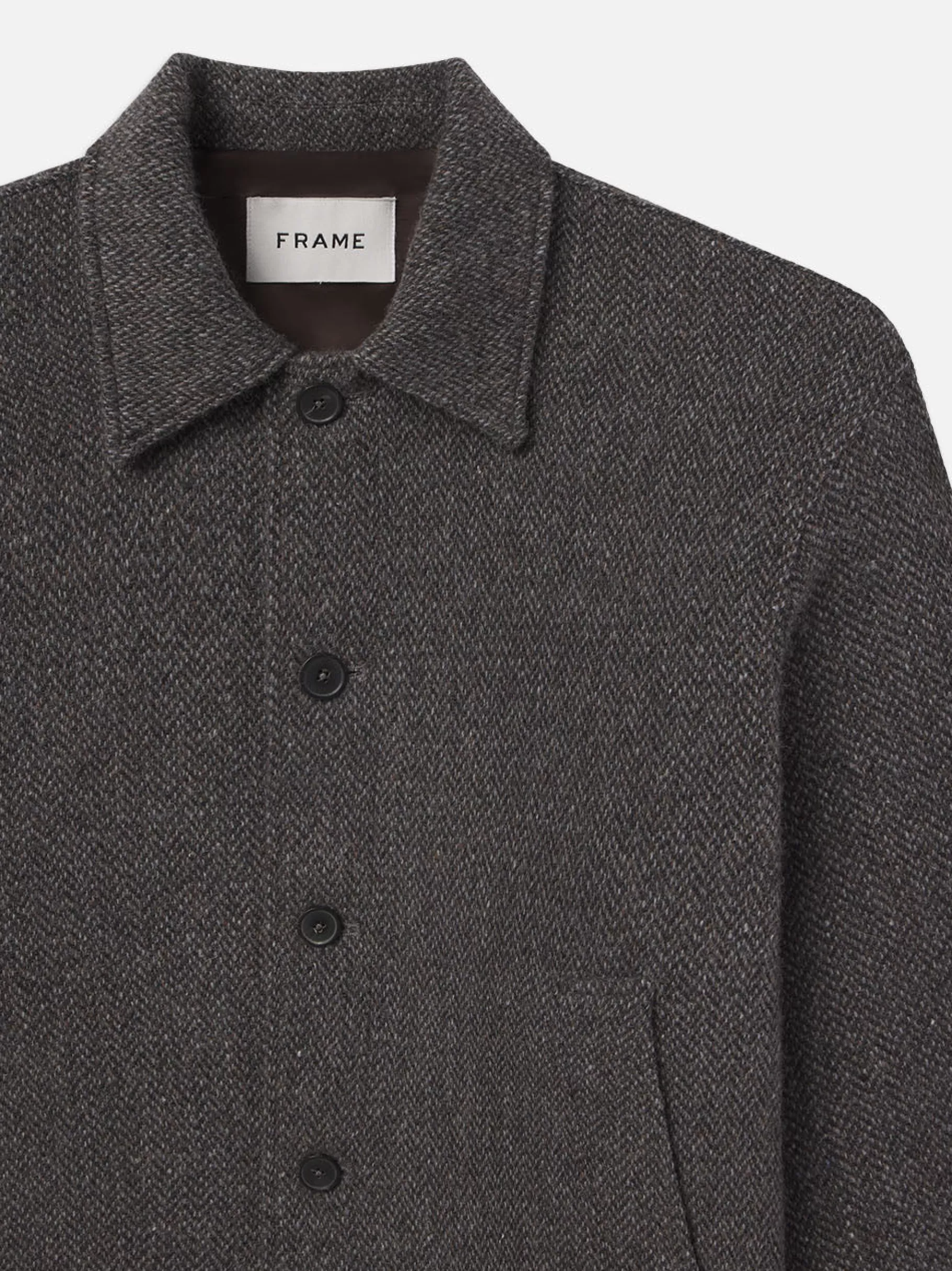 Jackets & Coats | Shirts*FRAME Tweed Shirt Jacket in Heather Brown Heatherbrown