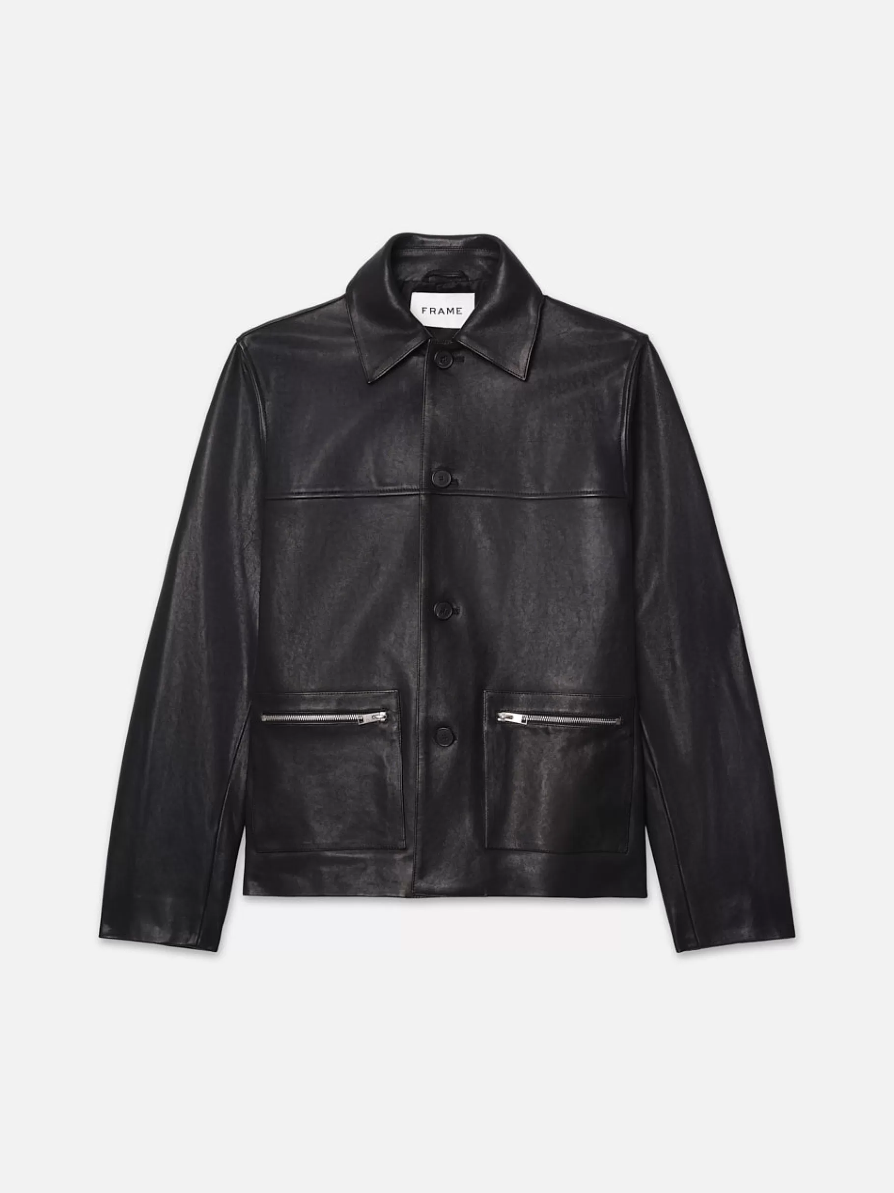 Leather & Suede | Jackets & Coats*FRAME Utility Leather Jacket in Black