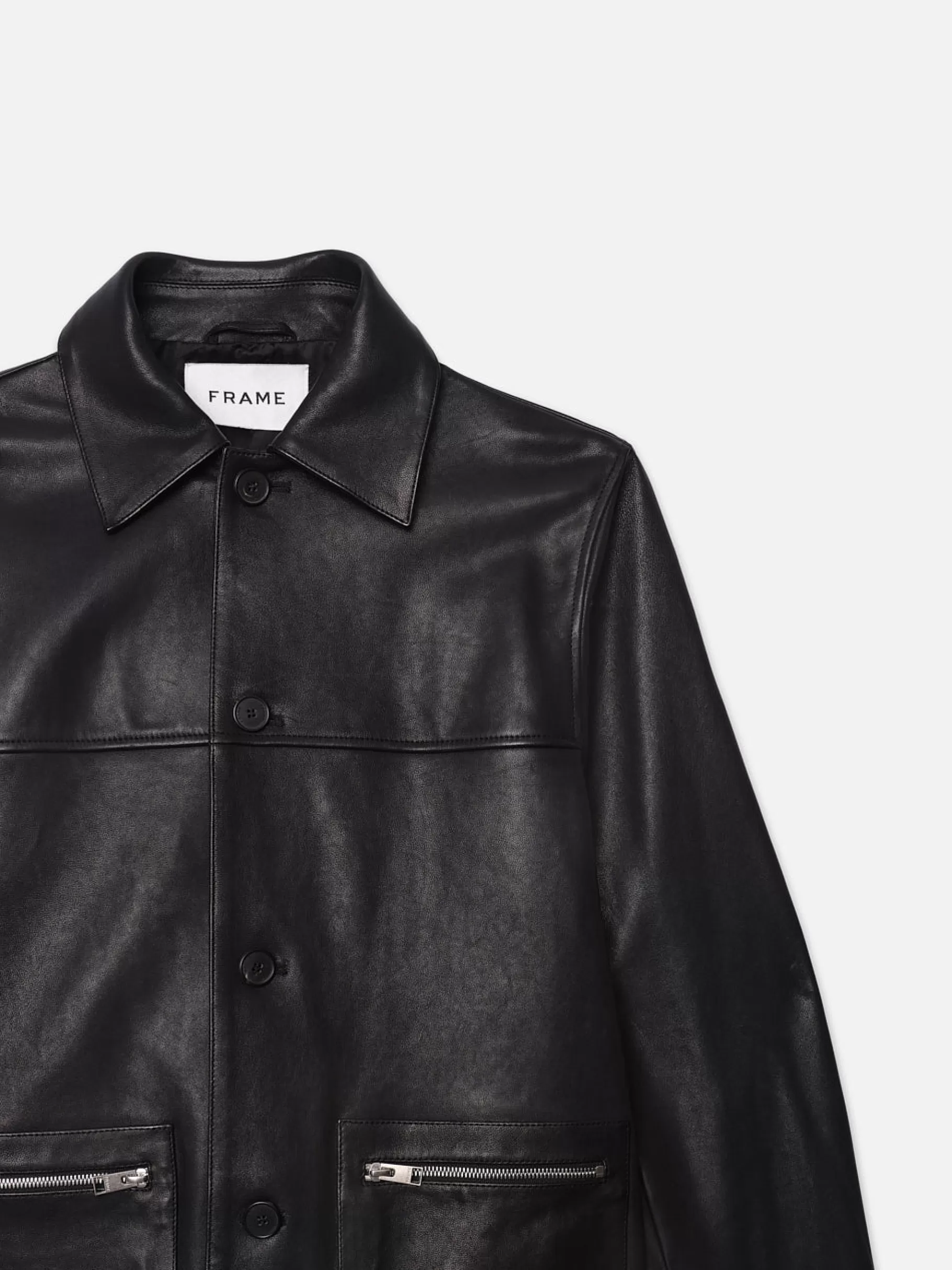 Leather & Suede | Jackets & Coats*FRAME Utility Leather Jacket in Black
