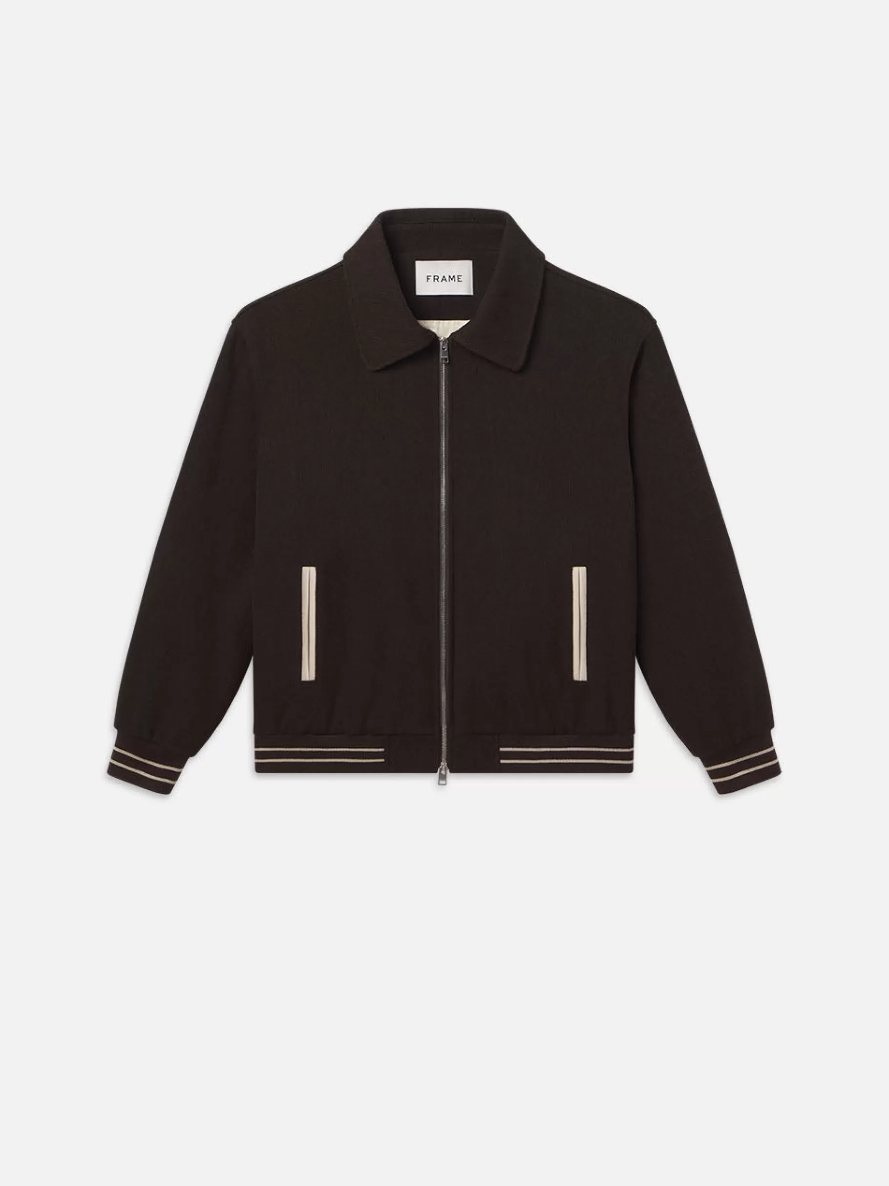 Jackets & Coats*FRAME Varsity Jacket in Dark Brown Darkbrown