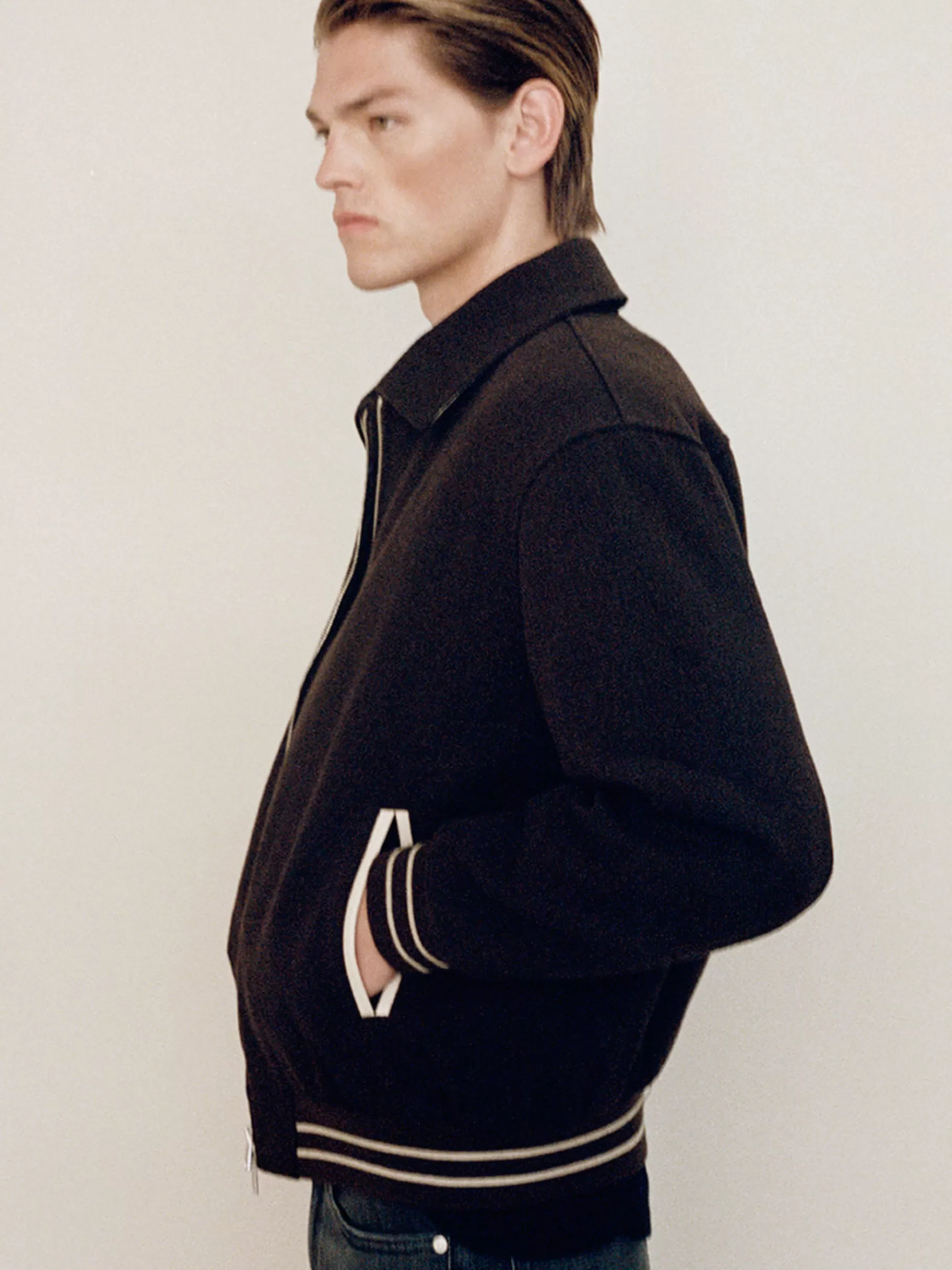 Jackets & Coats*FRAME Varsity Jacket in Dark Brown Darkbrown