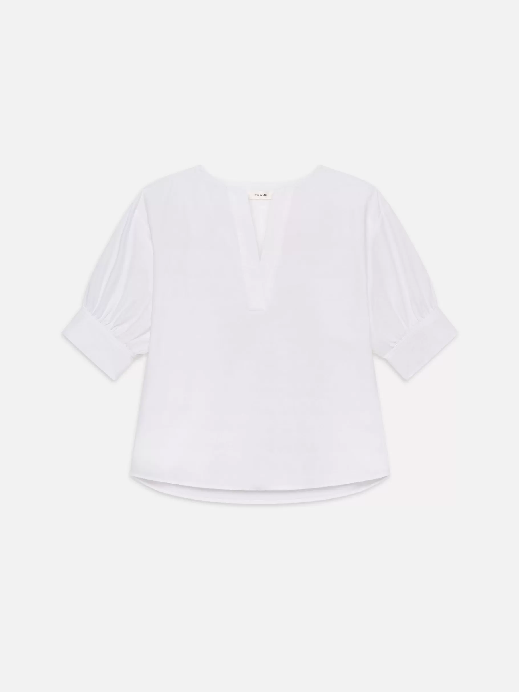 Tops & Blouses*FRAME V-Neck Popover Top in White