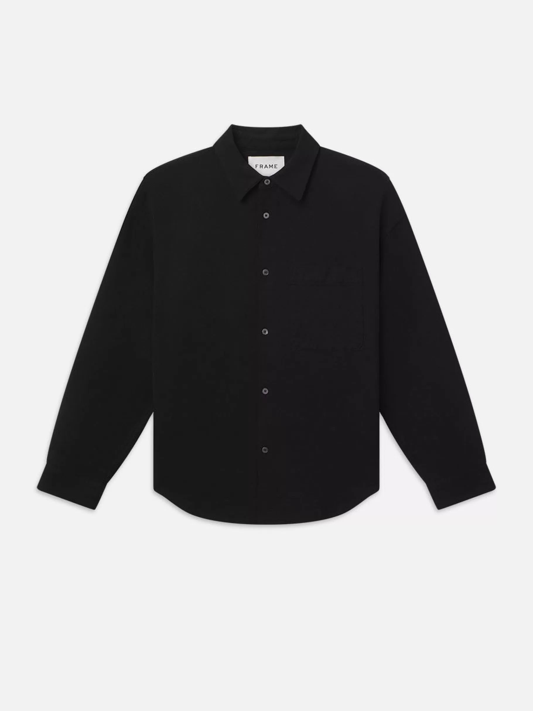 Shirts*FRAME Waffle Textured Shirt in Black