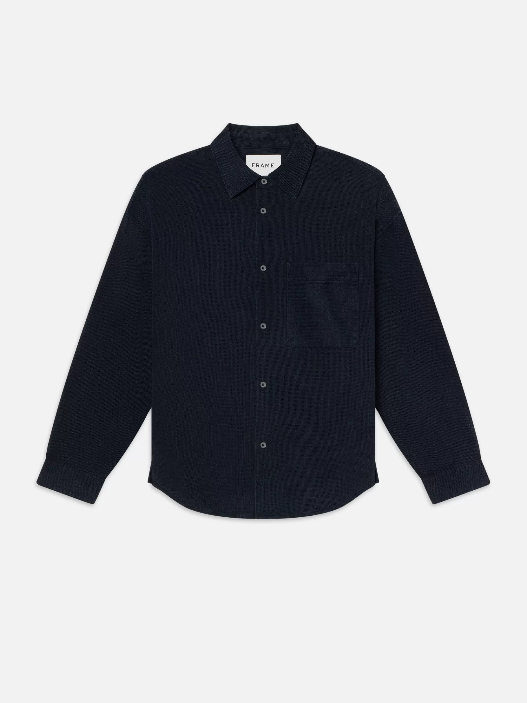 Shirts*FRAME Waffle Textured Shirt in Dark Navy Darknavy