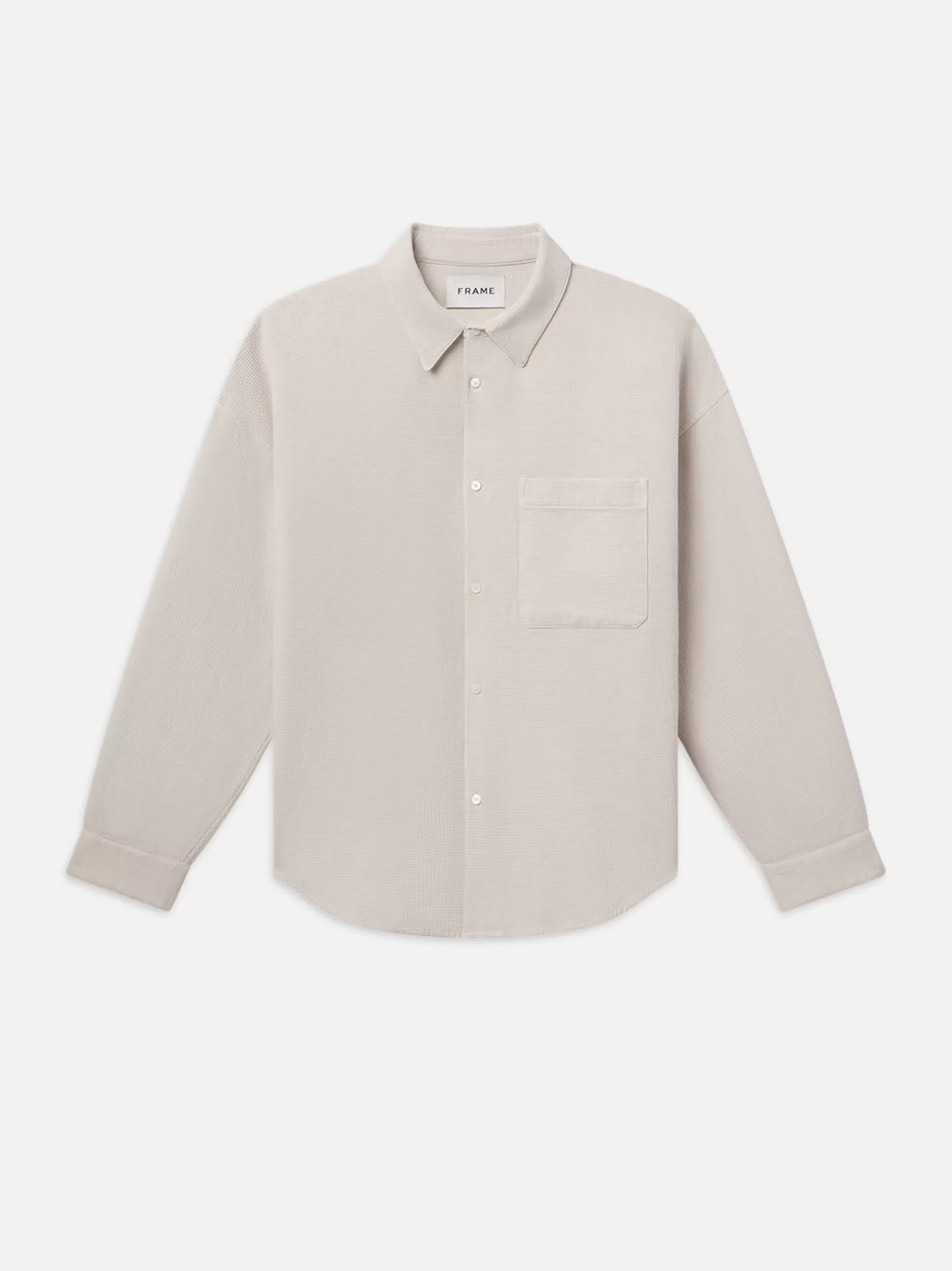 Shirts*FRAME Waffle Textured Shirt in Off White Offwhite