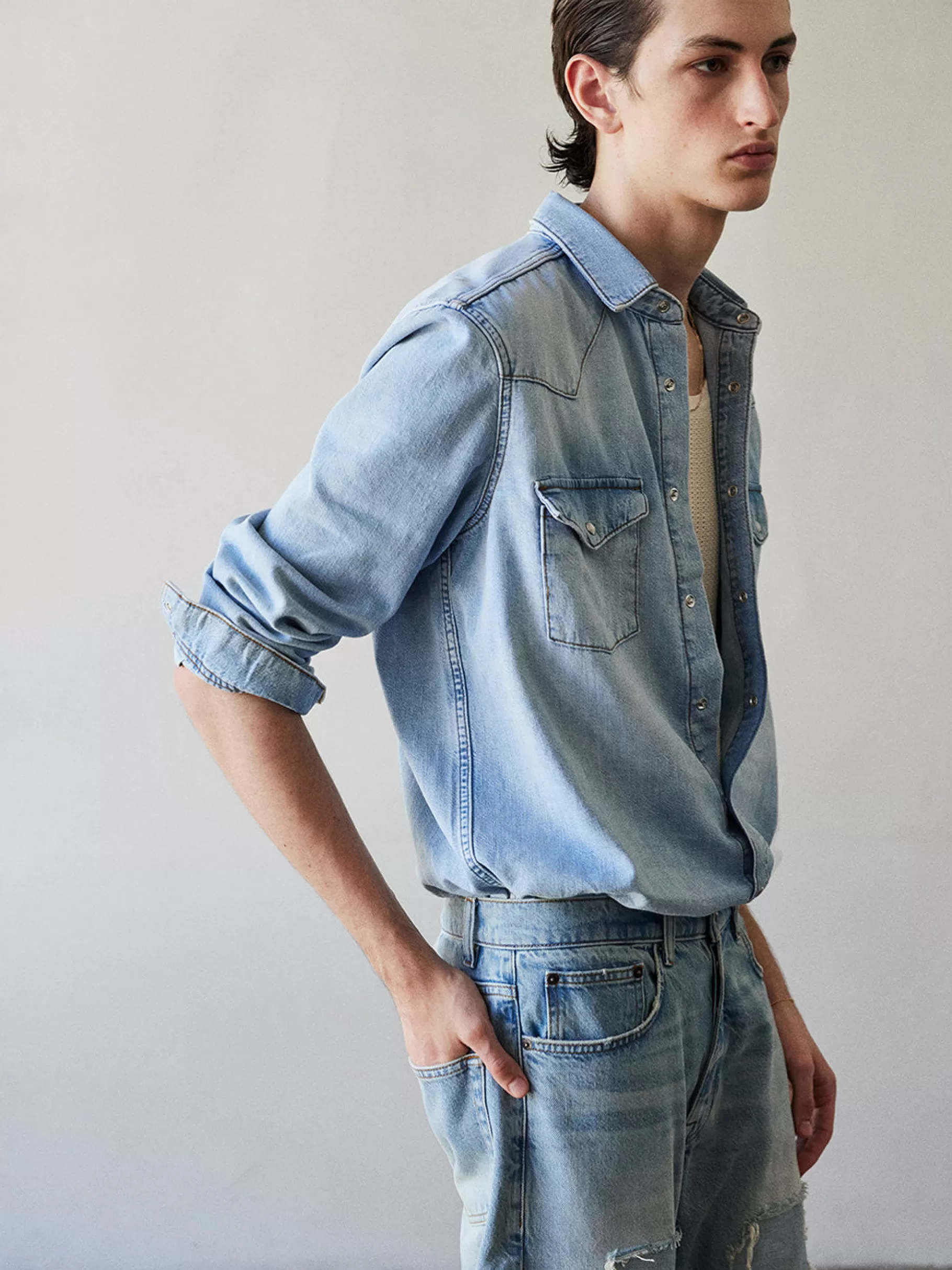 Denim Shirts | Shirts*FRAME Western Denim Shirt in Salvador