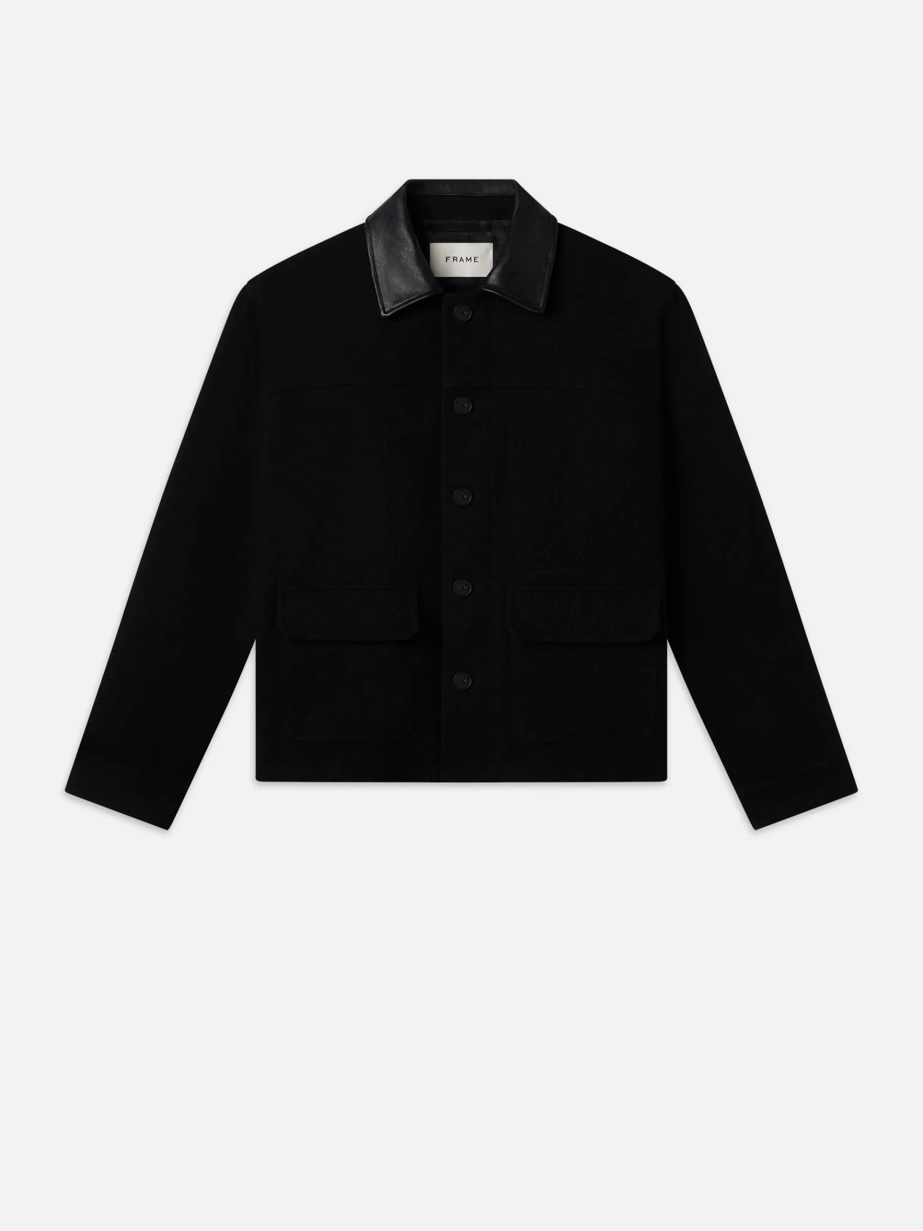 Jackets & Coats*FRAME Woolen Workwear Jacket in Black