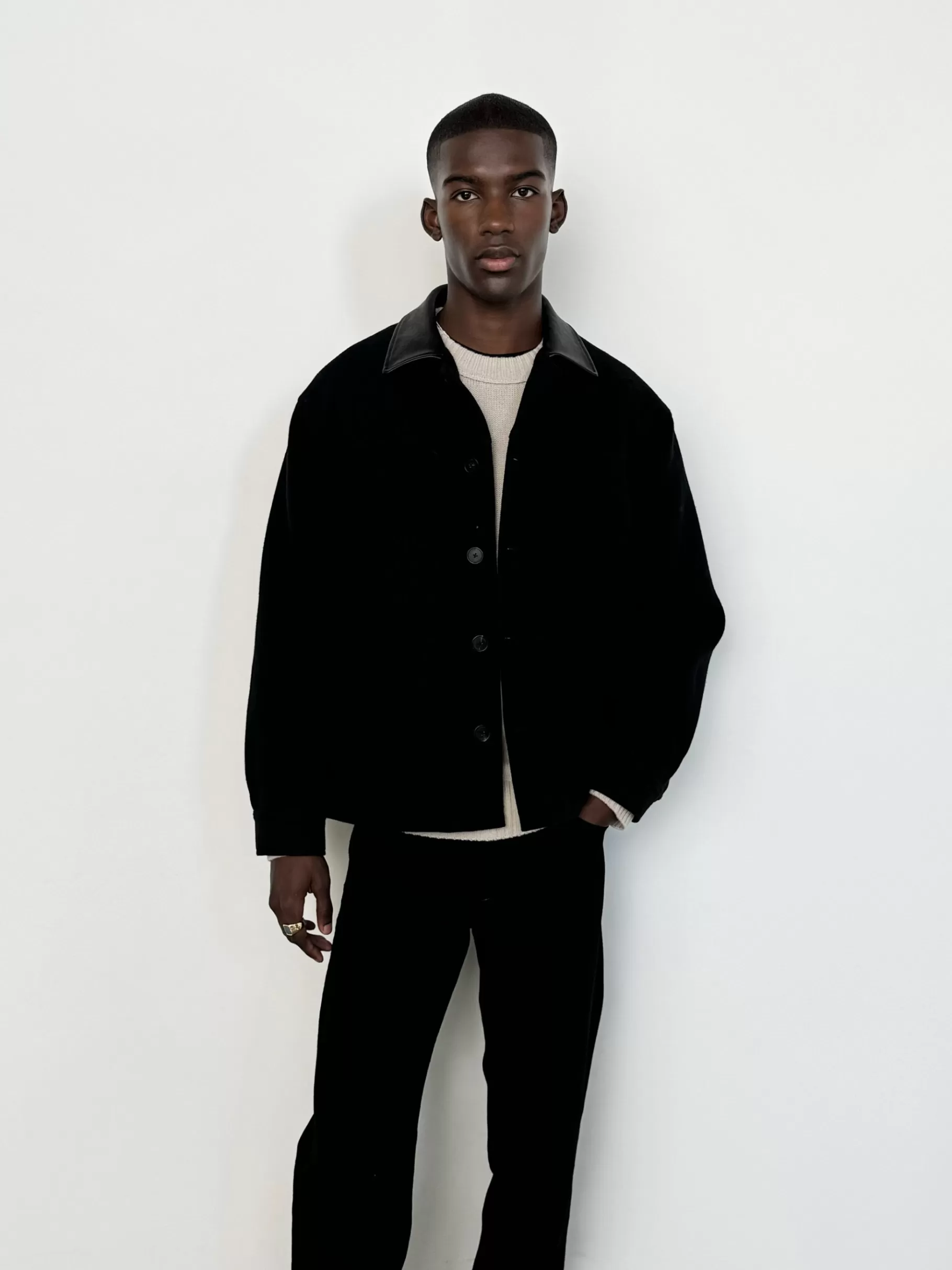 Jackets & Coats*FRAME Woolen Workwear Jacket in Black